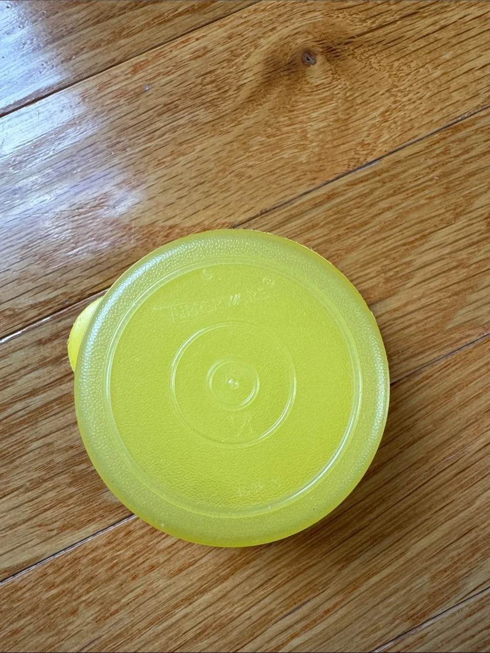 Tupperware small vintage yellow storage container